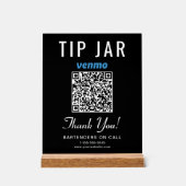 Code QR Venmo de cagnotte noir (Recto)
