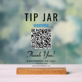 Code QR Venmo de la caisse de pourboire clair (Neutre)