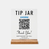 Code QR Venmo de la caisse de pourboire clair (Recto)