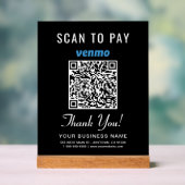 Code QR Venmo noir pour paiement par scan (Neutre)