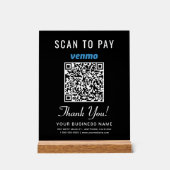 Code QR Venmo noir pour paiement par scan (Recto)