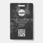 Code QR VIP personnalisé Événement Badge noir et b (Arrière)
