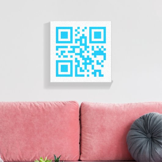 Code QR visuel sur toile emboutie Premium (Gloss) (Insitu(Salon))