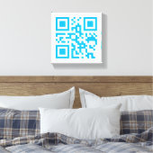 Code QR visuel sur toile emboutie Premium (Gloss) (Insitu(Chambre))