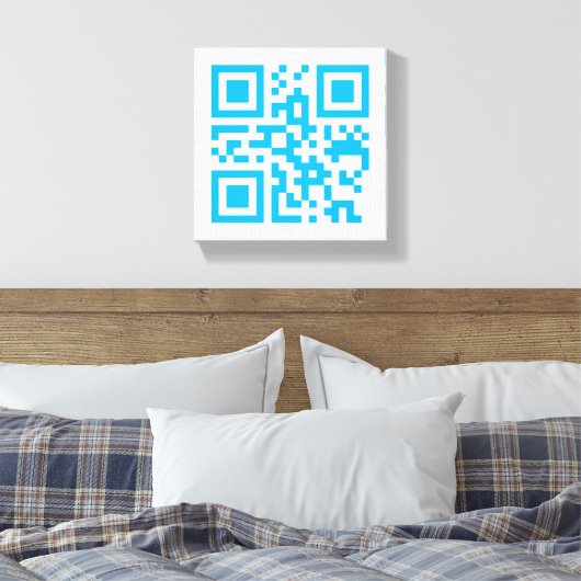 Code QR visuel sur toile emboutie Premium (Gloss) (Insitu(Chambre))