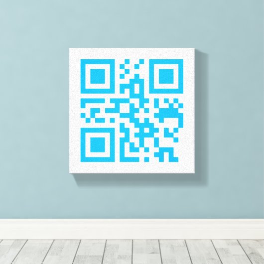 Code QR visuel sur toile emboutie Premium (Gloss) (Insitu (Plancher de Bois))