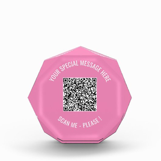 Code QR Votre Message Spécial Bloc Photo Surprise (Devant)