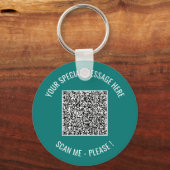 Code QR Votre Message Texte Cadeau de Porte-Clés S (Recto)