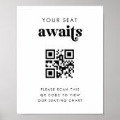 Code QR Votre Siège Attend Le Tableau De Sièges Ma (Devant)