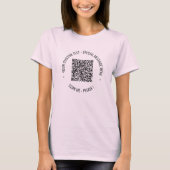 Code QR Votre texte Message spécial T-shirt Cadeau (Devant)