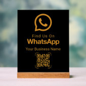 Code QR WhatsApp Entreprise Contact Noir Or (Neutre)