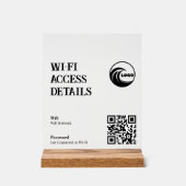 Code QR Wi-Fi sur panneau de mousse | Scannez pour (Recto)