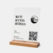 Code QR Wi-Fi sur panneau de mousse | Scannez pour (Angle)