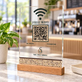 Code QR WiFi Café Design Grain de Café Clair