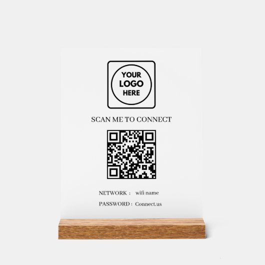 Code QR Wifi | Conception de logo personnalisé pou (Recto)
