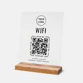 Code QR Wifi | Logo d'entreprise Scannez pour vous (Angle)