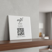 Code QR Wifi Mot de passe Internet Aimant Blanc