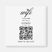 Code QR Wifi Mot de passe Internet Aimant Blanc (Devant)
