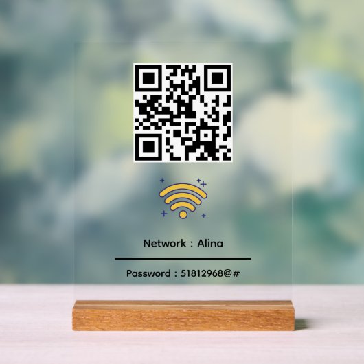 Code QR Wifi personnalisé | Mot de passe réseau mo (Neutre)
