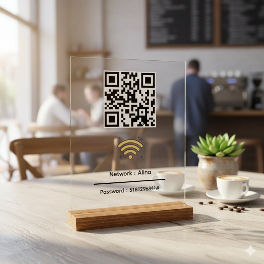 Code QR Wifi personnalisé | Mot de passe réseau mo