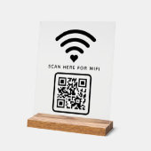 Code QR Wifi Scan pour se connecter autocollant (Angle)