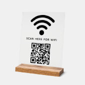 Code QR Wifi Scan pour se connecter autocollant  (Angle)