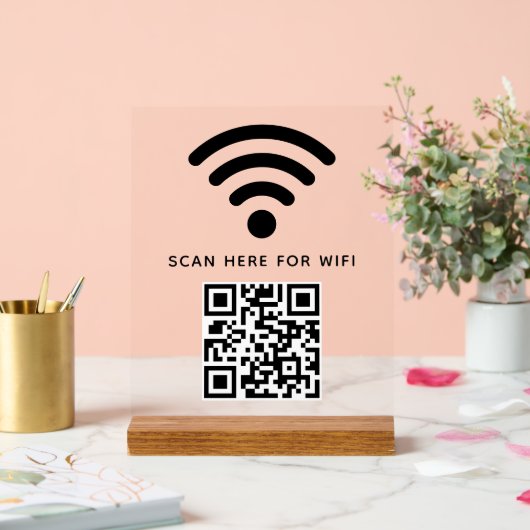 Code QR Wifi Scan pour se connecter autocollant  (Mariage)
