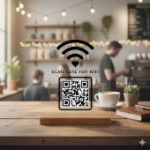 Code QR Wifi Scan pour se connecter autocollant