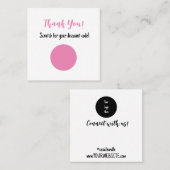 Code remise Scratte Off Carte de remerciements (Devant / Derrière)