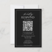Code RSVP de Black White Monogram (Dos)