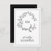 Code RSVP de Black White Monogram (Devant / Derrière)