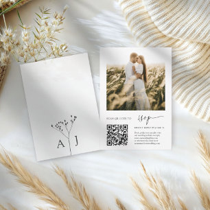 Code RSVP QR élégant avec Mariage photo