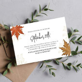 Code RSVP QR Elégant Feuille mariage de automne
