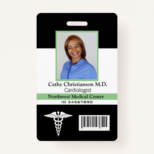 Code scanneur de badge photo du nom du médecin (Devant)