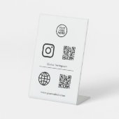 Code sociaal mediapictogram QR Reclamebord Met Voetstuk (Voorkant)
