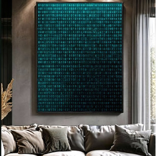Code van Bestaan Canvas Afdruk
