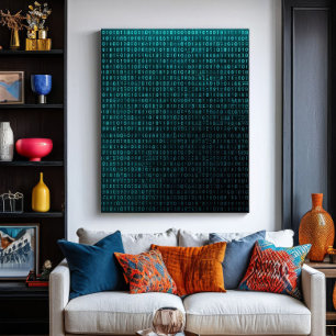 Code van Bestaan Canvas Afdruk