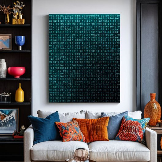 Code van Bestaan Canvas Afdruk
