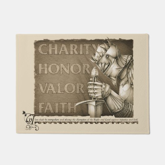 Code van de Chivalerie Deurmat (Voorkant)