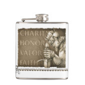 Code van de Chivalerie Heupfles (Voorkant)