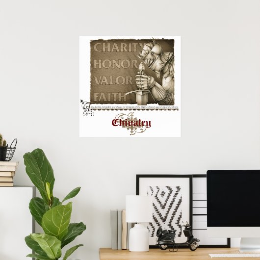 Code van de Chivalerie Poster (Thuiskantoor)