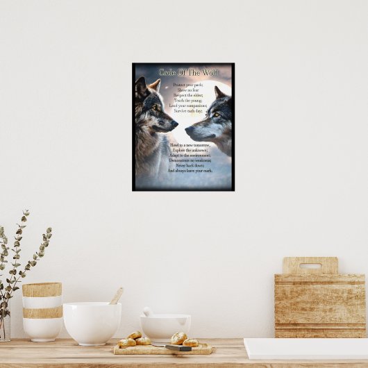 Code van de Wolf Poster (Keuken)