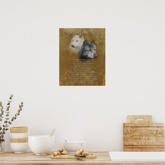 Code van de Wolf Poster (Keuken)
