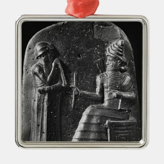 Code van Hammurabi, bovenaan de stele Metalen Ornament (Voorkant)