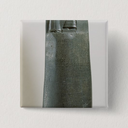 Code van Hammurabi Vierkante Button 5,1 Cm (Voorkant)