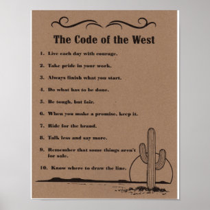 Code van het West-Poster Poster