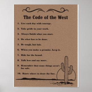Code van het West-Poster Poster