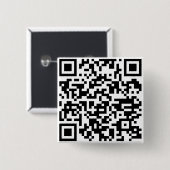 Code van kleurrijke Q R Vierkante Button 5,1 Cm (Voorkant /achterkant)
