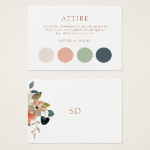 Code vestiaire Mariage floral Carte du boîtier de 