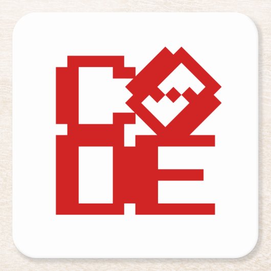 CODE VIERKANTE KARTONNEN ONDERZETTER (Voorkant)